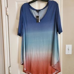 NWT Lane Bryant Swing Hem V-Neck Tee sz 14/16